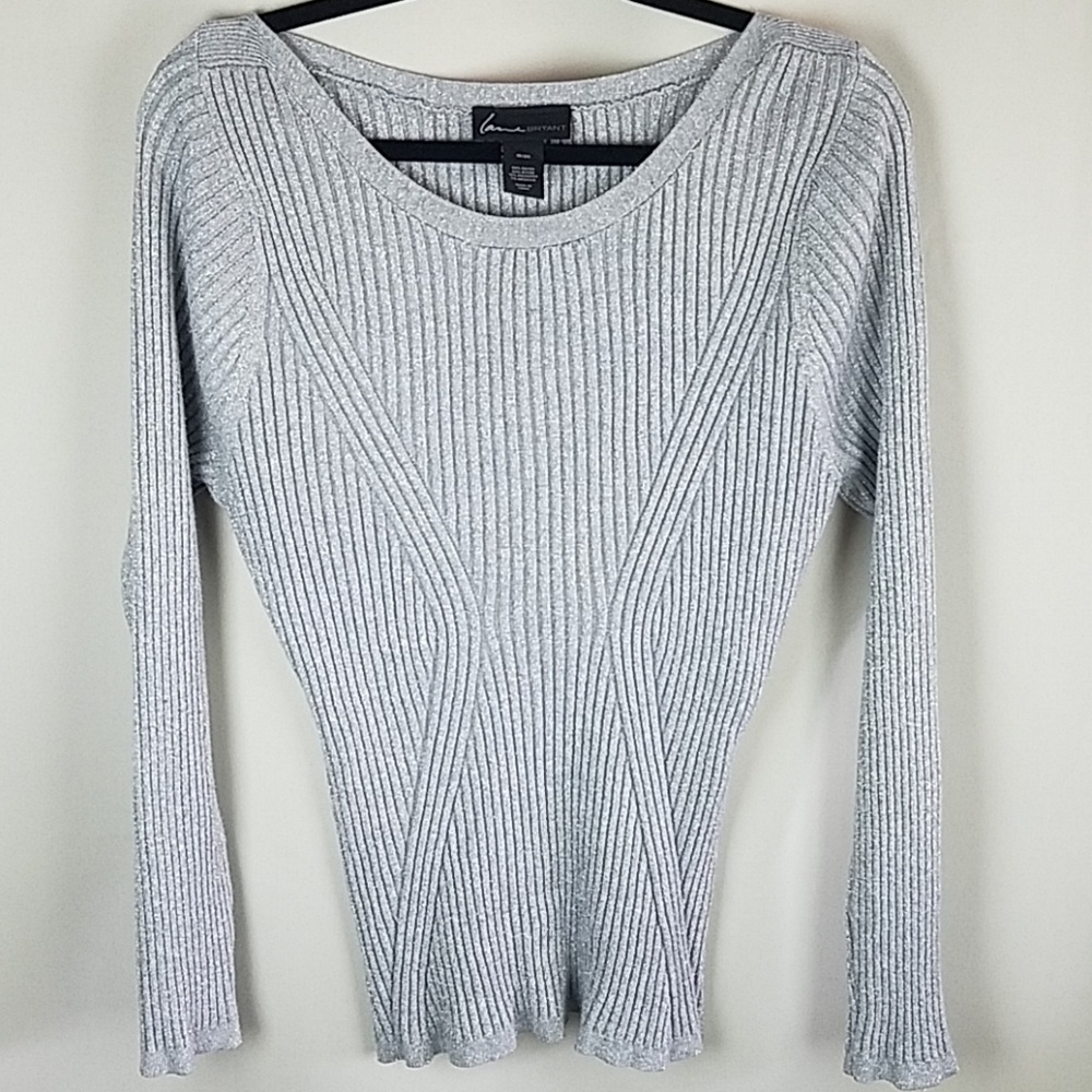Lane Bryant silver gray sweater rayon blend 18/20